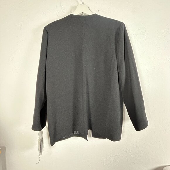 Tango Chirimen Japanese Brand Floral Embraided Blazer Jacket Black Lined New - Picture 2 of 9